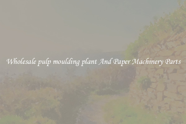Wholesale pulp moulding plant And Paper Machinery Parts
