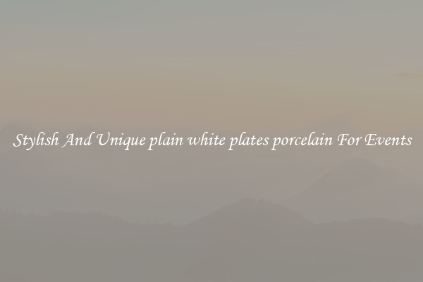 Stylish And Unique plain white plates porcelain For Events