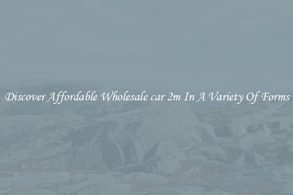 Discover Affordable Wholesale car 2m In A Variety Of Forms