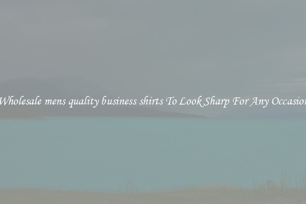 Wholesale mens quality business shirts To Look Sharp For Any Occasion