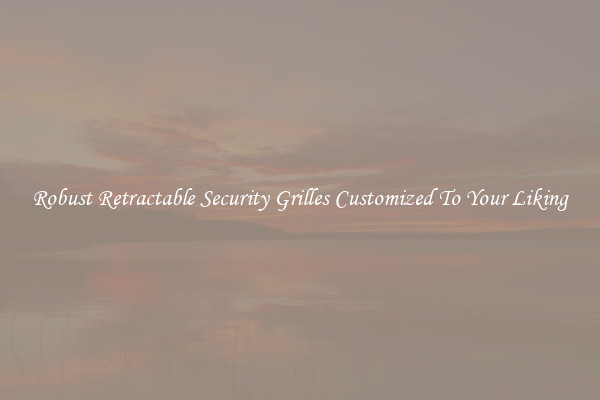Robust Retractable Security Grilles Customized To Your Liking