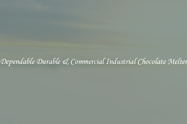 Dependable Durable & Commercial Industrial Chocolate Melter