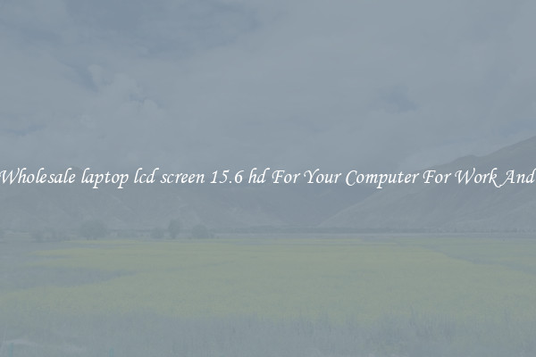 Crisp Wholesale laptop lcd screen 15.6 hd For Your Computer For Work And Home