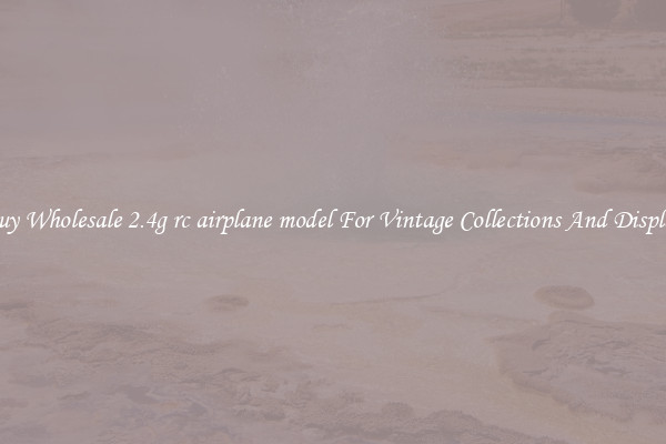 Buy Wholesale 2.4g rc airplane model For Vintage Collections And Display