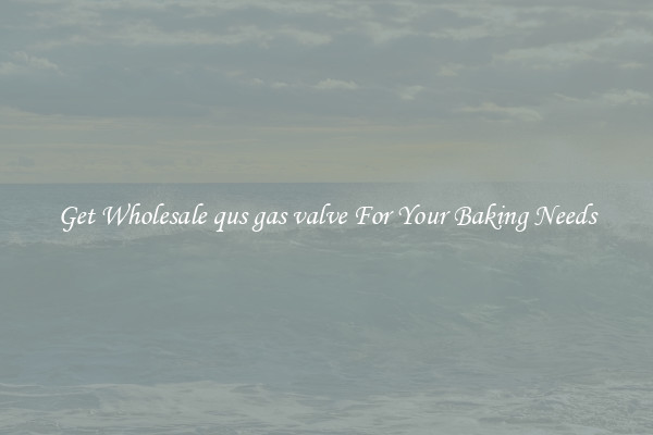 Get Wholesale qus gas valve For Your Baking Needs